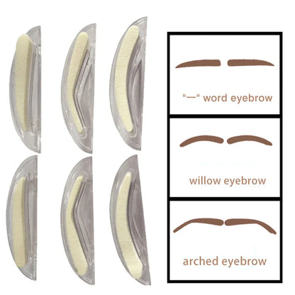 Eyebrow Stamp Sponge Stencil