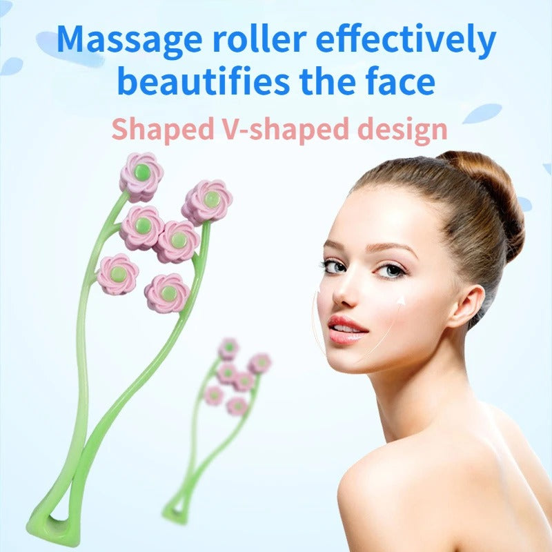 Flower Shape Facial Massager Roller
