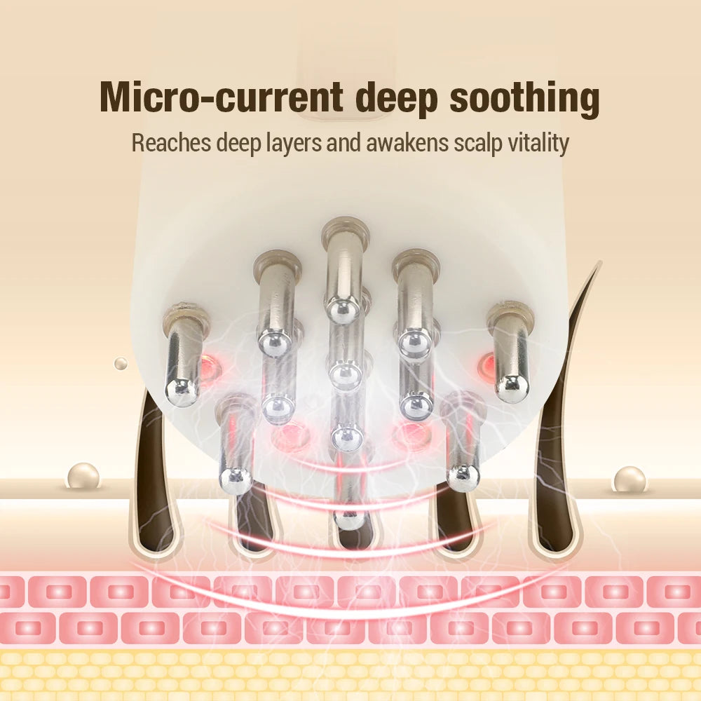 Microcurrent Head Scalp Massage Comb